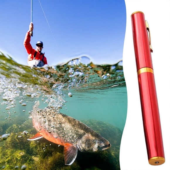 EGNMCR Canne à Stylo Courte 2,1 m Canne de Poche Mini Canne à Pêche sur Glace Ensemble de Canne à Pêche Équipement de Pêche en Gros Canne à Lancer Canne de Mer Canne pour Étudiant Canne à Stylo