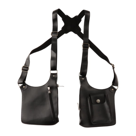 lionlar Sac à Double Épaule Antivol Portefeuille pour Voyage Hommes Fête Noir