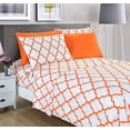 thumbnail image 2 of Mocassi 6-Piece Lightweight Super Soft Easy Care Microfiber Bed Sheet Set with 16" Deep Pockets, Full, Orange, 2 of 2
