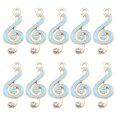 thumbnail image 1 of 10 Pcs Breloques Notes de Musique DIY Fabrication de Bijoux Breloques Symboles de Musique en Métal, 1 of 8