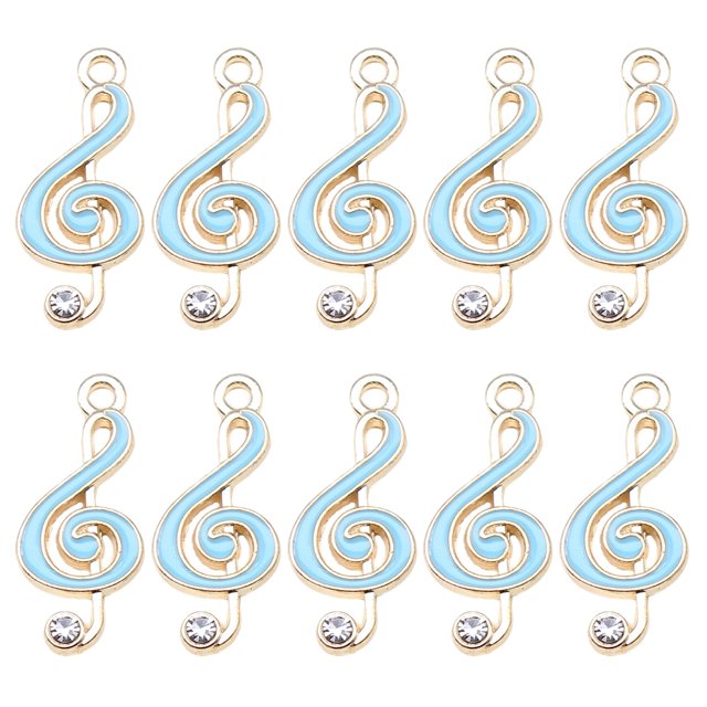 10 Pcs Breloques Notes de Musique DIY Fabrication de Bijoux Breloques Symboles de Musique en Métal