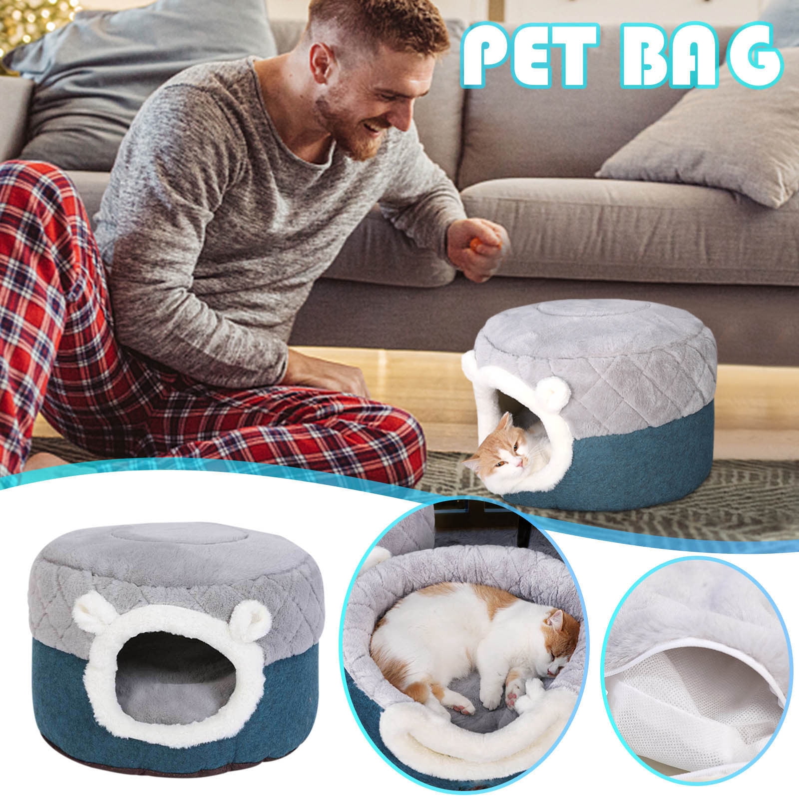 EGNMCR Dog Beds, Pet Beds Small Dog Winter Warm And Comfortable Sleeping Puppy Bed Chihuahua Litter Dog House Pet Supplies Bed Warm nest