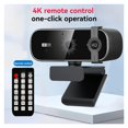 thumbnail image 1 of 4K Webcam For PC Auto-Zoom,with Remote Control,Privacy Cover Webcam With Microphone Plug & Play For Laptop/Desktop,Video Calling ,Easy to Operate, 1 of 6