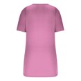 thumbnail image 4 of AherBiu Women Tops Stretchy Slim Tight Button Ribbed Knitted Short Sleeve Round Neck Basic Summer Tshirts, 4 of 4