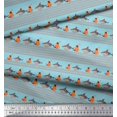 thumbnail image 3 of Soimoi Poly Georgette Fabric Stripe & Shark Fish Kids Print Sewing Fabric Yard 42 Inch Wide, 3 of 3