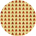thumbnail image 1 of Ahgly Company Tapis d'Intérieur Ronds Transitionnels Orange Lavables à la Machine, 5 Pieds Rond, 1 of 7