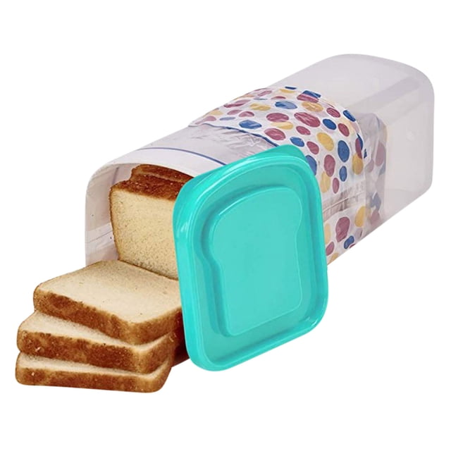 Rangement à Pain, Récipient à Pain Frais, Boîte à Pain Transparente, Boîte à Pain Compagnon, Distributeur de Pain en Plastique avec Couvercle, Boîte à Pain en Plastique