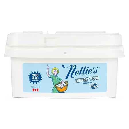 Nellie's Laundry Soda - Concentrated Laundry Detergent Powder - 200 Loads - Fragrance-Free & Septic Safe - Dissolves Quickly & Rinses Resid