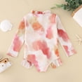 thumbnail image 4 of Toddler Girls Rash Guard Bathing Suits Floral Printing Sun Protection Long Sleeve Girls Girl Bathing Suit 2-3 Years, 4 of 4