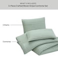 thumbnail image 4 of Better Homes & Gardens King Comforter Set, All-Season, 3-Piece, Green Stripe, 4 of 8