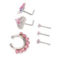 thumbnail image 3 of Nose Stud Rings,6pcs Nose Piercing Jewelry Nose Studs Piercing Jewelry Nose Rings Hoop Studs Finely Tuned Performance, 3 of 8