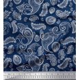 thumbnail image 1 of Soimoi Poly Georgette Fabric Paisley Block Decor Fabric Printed Yard 42 Inch Wide, 1 of 3