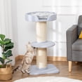 thumbnail image 2 of PawHut Cat Tree w/ Sisal Mat Scratching Post Cat Bed Cushion, 2 of 10