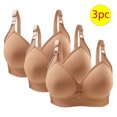 thumbnail image 1 of Bras for Women, 3PC Womans Solid Color Daily Bra Without Steel Ring Gathering Bras, 1 of 3