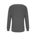 thumbnail image 5 of Timegard Womens Long Sleeve Tops Square Neck Ruched Button Side Blouse Comfy Casual Tunic Tops Tee, 5 of 5