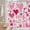 Rose, variante sur Rideau de Douche Cœur Rouge Amour Motif Romantique des Fêtes Couple Femme Fille Saint-Valentin Polyester Ensemble de Rideaux de Salle de Bain avec Crochets 70x70 Pouces