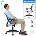 thumbnail image 2 of BestOffice Office Chair Ergonomic Mesh, Lumbar Support Armrest Mid Back Rolling Swivel Adjustable, White, 2 of 7