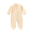 thumbnail image 1 of Yuyuzo Baby Pajamas Rompers Spring Fall Long Sleeve Footie Pjs Jumpsuit Onesie Infant Zipper Sleepwear, 1 of 7