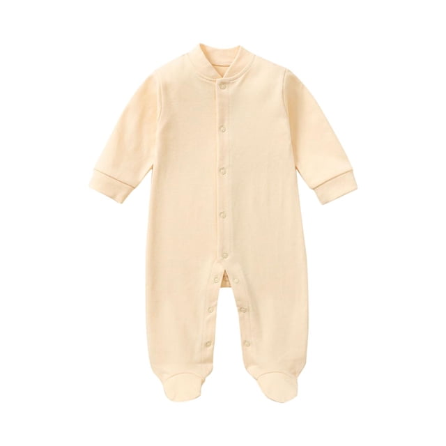 Yuyuzo Baby Pajamas Rompers Spring Fall Long Sleeve Footie Pjs Jumpsuit Onesie Infant Zipper Sleepwear