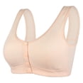 thumbnail image 1 of MIASHUI Front Closure Bras for Older Women Push Up Breathable Front Button Bralette Comfy Sleep Bras,Beige,42, 1 of 8