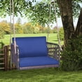 thumbnail image 4 of Gymax Patio Rattan Porch Swing Single Person Hanging Seat w/ Seat & Back Cushions Backyard, 4 of 10