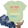 thumbnail image 4 of JIRNDf Hauts pour Femmes Été T-Shirts Tendance Manches Courtes Col Rond Ample Confortable Doux Décontracté Basique Mignon T-Shirts Graphiques pour Femmes Chemises Vert G, 4 of 5