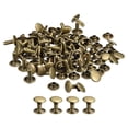 thumbnail image 1 of Unique Bargains 100 Sets Leather Rivets 9mm Double Cap Rivets 10mm Height Metal Studs Rivet, Bronze Tone, 1 of 5
