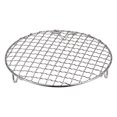 thumbnail image 1 of Unique Bargains Grille de Cuisson Ronde, Grille de Barbecue en Acier Inoxydable de 7 Pouces avec Pieds, 1 of 5