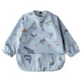 thumbnail image 1 of MIASHUI Baby Long Sleeve Bib Cartoon Print Toddlers Soft Bib Outfit, 1 of 3