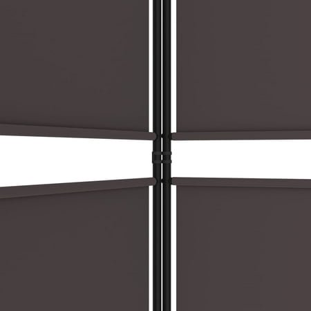 vidaXL 4-Panel Room Divider Brown 200x200 cm Fabric