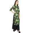 thumbnail image 3 of Bimba Femme Kurta Kurti en Rayonne à Fleurs Manches 3/4 Tunique Indienne Formelle Décontractée, 3 of 7