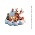thumbnail image 1 of Christmas Santa Claus Snowman Classic 2D Acrylic Key Pendant Car Rearview Mirror Pendant Decoration, 1 of 4