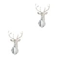 thumbnail image 2 of Wweixi Multifunctional 3D Mirror Deer Wall Sticker For Various Uses Personalized Home silver M 2Set, 2 of 6