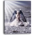 thumbnail image 2 of Woman with Dark Angel Wings - Modern Beach Canvas Art Print, 2 of 3