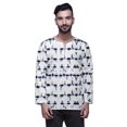 thumbnail image 1 of Atasi Printed Keyhole Nack Short Kurta Men ShirtWith Long Sleeves For Men, 1 of 1