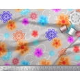 thumbnail image 2 of Soimoi Cotton Cambric Fabric Artistic Floral Print Fabric by the Yard 42 Inch Wide, 2 of 3