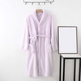 thumbnail image 2 of Womens Fashion Robe Bathrobe Lengthening Keep Warm Lapel Same Style For Men And Women Long Sleeve, 2 of 3