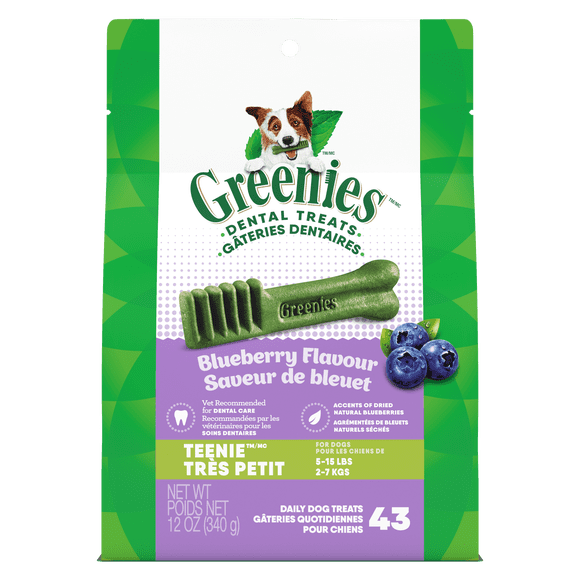 GREENIES Blueberry Flavour Teenie Dental Dog Treats, 340g