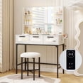 thumbnail image 4 of Costway Makeup Vanity Desk with Hollywood Mirror & Lights 3-Color Induction Lighting, 4 of 10