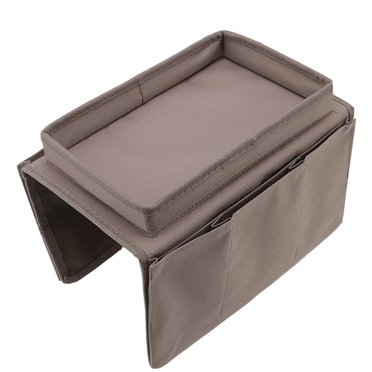 Support de Rangement pour Canapé, Rangement pour Accoudoir de Canapé, Plateau de Canapé Pliant avec Poches Latérales en Tissu Oxford 600D pour Canapé