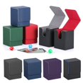 thumbnail image 2 of LEEYNEER Faux Leather Card Storage Box Magnetic Multifunction TCG Trading Game Card Holder Organizer Large Capacity Sports Playing Card Case, 2 of 8
