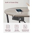 thumbnail image 4 of VASAGLE Side Table, 2-Tier Round End Table, Nightstand with Steel Frame for Small Spaces, Living Room, Bedroom, Charcoal Gray and Ink Black, 4 of 6