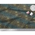 thumbnail image 3 of Soimoi Velvet Fabric Artistic Flower Mandala Print Sewing Fabric Yard 58 Inch Wide, 3 of 5