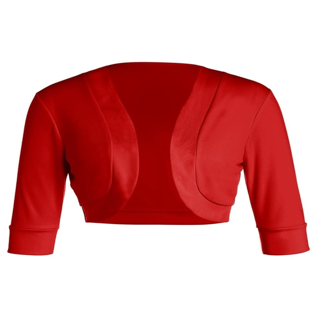 Cardigan Ouvert pour Femmes à Manches Courtes, Boléro Court en Coton, Chandails Courts