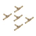 thumbnail image 3 of 5pcs Brass Barb Hose Fitting Tee Way Barbed Connector Fuel 6mm, 3 of 5
