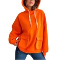 thumbnail image 1 of Hauts Col en V pour Femmes Femmes Polyvalent Couleur Unie Manches Longues Col Rond Poche Hauts Tempérament Hauts Col Hauts pour Femmes Manches Courtes Hauts pour Femmes Hauts Femmes Manches Longues, 1 of 8