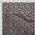 thumbnail image 4 of oneOone Velvet Brown Fabric Asian Floral Craft Projects Decor Fabric Printed By The Yard 58 Inch Wide, 4 of 4