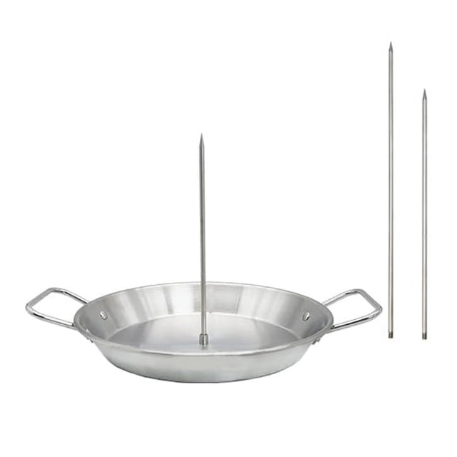 Youkk Kebab Plate And Skewer BBQ Vertical With 3 Replacement Spikes Chicken Skewers Rack is Resistant and Kitchen Party 9inch