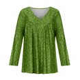 thumbnail image 4 of Vente de Liquidation Jolis Hauts pour Femmes Manches Longues Col Rond Hauts de Sortie Chandail Décontracté à Enfiler Impression de Lettres Mode d'Automne Blouse pour Femmes Légère Tendance Grande Taille C'est l'Automne Yall Haut(Vert Armée,TG), 4 of 8