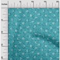 thumbnail image 1 of oneOone Velvet Turquoise Blue Fabric Texture & Triangle Geometric Dress Material Fabric Print Fabric By The Yard 58 Inch Wide, 1 of 5